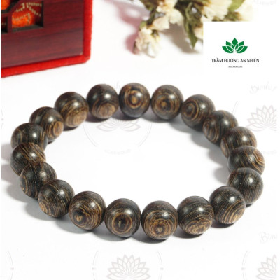 Vòng Tay Trầm Hương Tròn Đơn Sánh Chìm Nước- Trầm Hương Tự Nhiên - Size Nam Nữ, 10mm, 12mm, 14mm, 16mm, 18mm