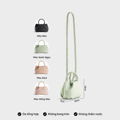 Túi Yuumy ( Thời trang nữ kiểu đám mây size 22  - Túi đeo chéo da Seasand YN257 )