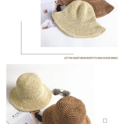 Nón mũ Nữ cói Dệt Móc Tay thoáng khí Có Thể Gập Đi Biển dona2304103