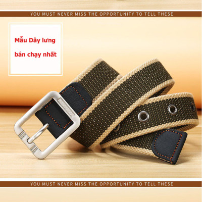 Thắt Lưng Dây Nịt Nam Vải Dù US ARMY, Phong Cách Sang Trọng Cổ Điển Mặt Khóa Hợp Kim Thép Chống Ghỉ Cao Cấp -HÀNG CHÍNH HÃNG