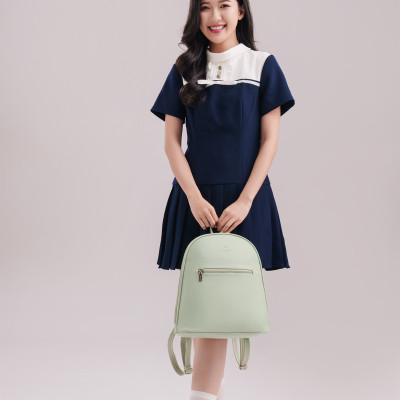 Balo Yuumy ( Thời trang nữ phối ngăn - Balo da Seasand YBA102 )