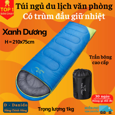 [LOẠI XỊN TRẦN BÔNG] (FREE SHIP) Túi ngủ văn phòng du lịch cao cấp có trùm đầu - Chính hãng