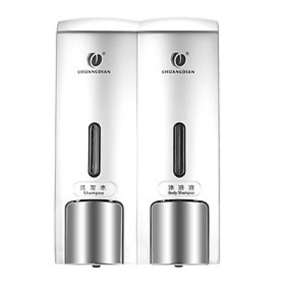 Hộp đựng dầu gội treo tường 2 ngăn bằng chất liệu ABS