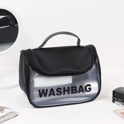 Túi đựng mỹ phẩm du lịch WashBag DẠNG HỘP có quai xách mini trong suốt, Túi đựng đồ trang điểm makup chống nước