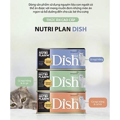 Pate cao cấp cho mèo Nutri Plan Dish 85g nhập khẩu Hàn Quốc