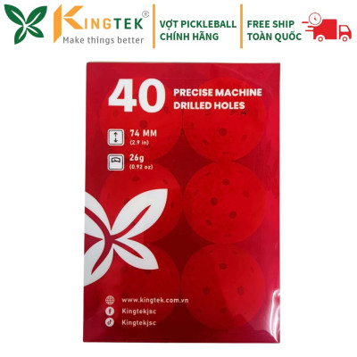 Bóng Pickleball tiêu chuẩn thi đấu Kingtek K-Elite | Hộp 06 bóng