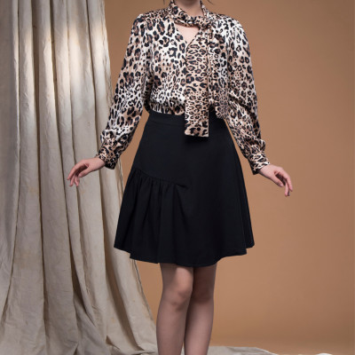 Áo beo lụa cát cột dây cổ Maxivic LM112420 [BST Da Beo]