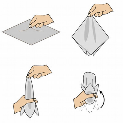 Khăn Cài Túi Áo Vest - Pocket Square - Phụ Kiện Cài Áo trắng viền màu