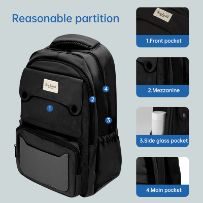 Balo Đi Học Hàn Quốc Ulzzang Thời Trang Nam Nữ Youbaili Deli - Phù Hợp Cho Học Sinh Cấp 2 Cấp 3 Tiểu Học Trung Học Sinh Viên Chống Nước Đựng Được Laptop Đi Chơi Du Lịch Dễ Thương Cute Nhiều Màu Cá Tính Unisex Nam Nữ