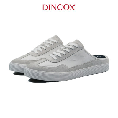 New Arrivals | Giày Sục Đạp Gót Mules Sneaker Unisex DINCOX DC37 Lazy Mule Off/White Chất Liệu Da
