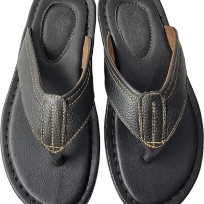 Dép Xỏ Ngón Nam Da Bò Thật BIGGBEN DK61