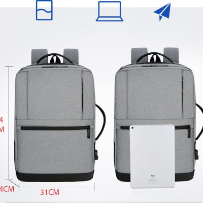 Ba lô du lịch thể thao nam công suất lớn phong cách mới tích hợp sạc USB tiện dụng và công nghệ chống thấm nước (15,6")