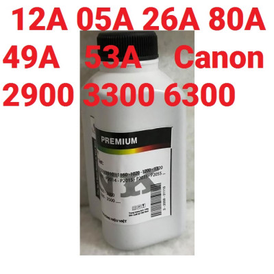 Mực nạp 12A hàng chính hãng Alphacartridge dành cho hộp mực 26A 05A 49A FX9  máy in Canon 2900 3000 3300 6300 251dw 252dw HP 1010 1020 2055 Pro 400 m402 m402nw 1230 