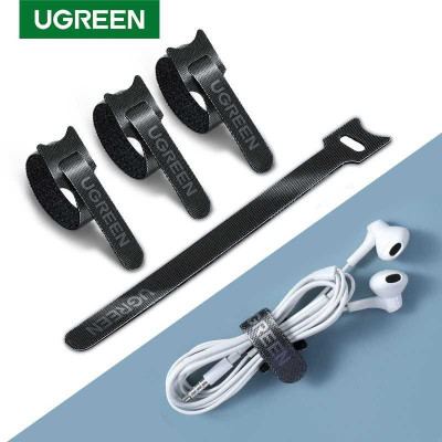 Ugreen UG88946LP401TK 20 sợi 18cm màu đen Dây dán Velcro tiện dụng chất liệu plastic 1 túi có 20 chiếc 20245P20 - HÀNG CHÍNH HÃNG