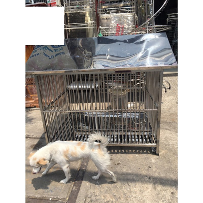 Chuồng chó Inox Juno Sofa KT (80 x 1,2m x 90cm) có mái che 