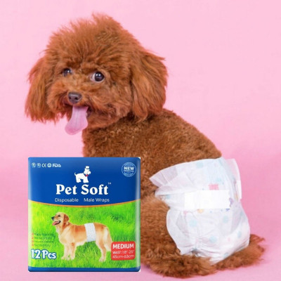 Bỉm Quần Vệ Sinh Dành Cho Chó Cái Pet Soft gói 12 miếng