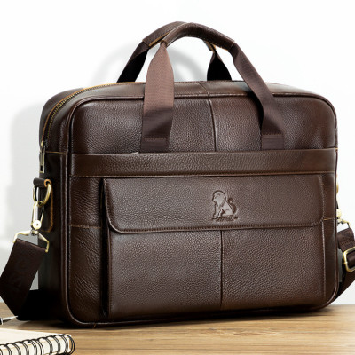 Túi xách nam 100% da bò thật cao cấp phong cách mới 15.6inh