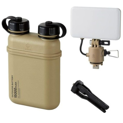 COMBO Pin Dự Phòng 15000 mAh Và Đèn LED Dã Ngoại 12W NESTOUT - Hàng Chính Hãng - ELECOM OFFICIAL SHOP