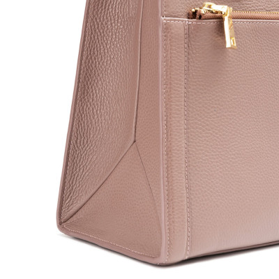 Túi Xách Da Thật Túi Thời Trang Nữ GENCE TX17 Chất Liệu Da Bò Cao Cấp Màu Brownrose