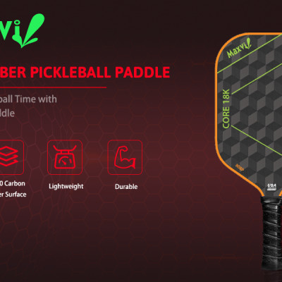 VỢT PICKLEBALL CORE 18K - MẶT VỢT SỢI 18K ĐAN LƯỚI TRUYỀN LỰC TAY DÀNH CHO NGƯỜI CHUYÊN NGHIỆP