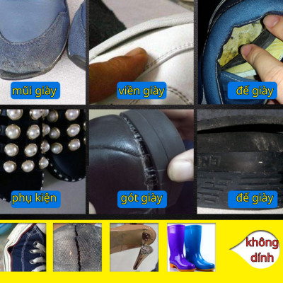 Keo Dán Giày Thể Thao Sêu Dính Dùng Nhiệt Trong Suốt Không Tổn Thương Da, Keo Dính Giày Đa Năng Siêu Bền Chống Nước Tốt Xanh