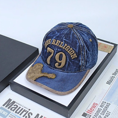 Nón nam, mũ lưỡi trai Ông Địa 79 phối vải jeans form đẹp thời trang đường phố