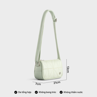 Túi Yuumy ( Thời trang nữ chần chỉ trang trí size 21 - Túi đeo chéo da Seasand YN207 )