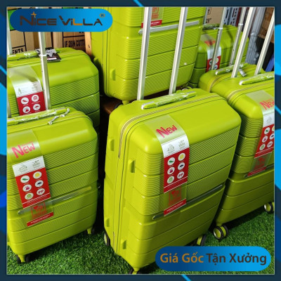 Vali Nhựa Dẻo PP NiceVilla Màu Xanh Lá Chống bể Vỡ Siêu Bền Size 20inch & 24inch Giá Sỉ [Hỏa Tốc HCM]