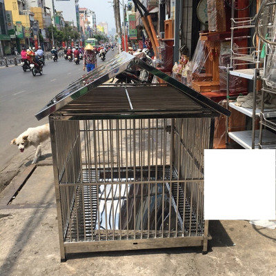 Chuồng chó Inox Juno Sofa KT (40 x 60 x 60cm) có mái che 