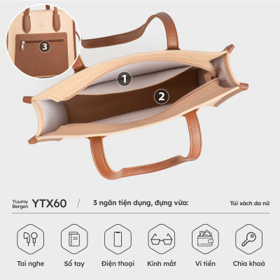 Túi Yuumy ( Thời trang nữ công sở classic - Túi xách da Bergen YTX60 )