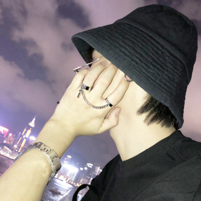 Nhẫn nam nữ hình chữ thập phong cách hip hop thời trang Hàn Quốc