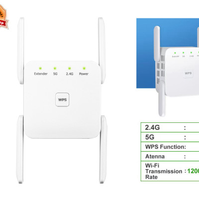 [Tổng Hợp] Bộ kích sóng Wifi xuyên tường 5G 1200Mbps 5GHz Chuyên Dụng Chất Lượng Cao-  Hàng chính hãng