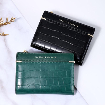 Ví nữ ngắn mini cầm tay đựng tiền chính hãng TAILIAN da mềm cao cấp vân da rắn cực đẹp giá rẻ TL52 - MICOCAH