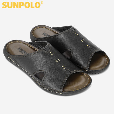Dép Nam Quai Ngang Da Bò SUNPOLO SUD12