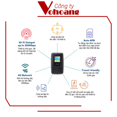 Bộ phát Wifi di động PROLiNK DL7203E dùng SIM 4G LTE 150Mbps, pin 5200mAH - Cổng RJ45 - Nâng Cấp Cổng Sạc TypeC - Hỗ Trợ Nano Sim