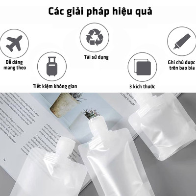 Túi chiết mỹ phẩm du lịch đựng dầu gội, dầu xả, sữa tắm tiện lợi có thể tái sử dụng Legaxi