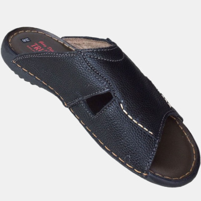 Dép nam quai ngang da bò cao cấp TH_QN052