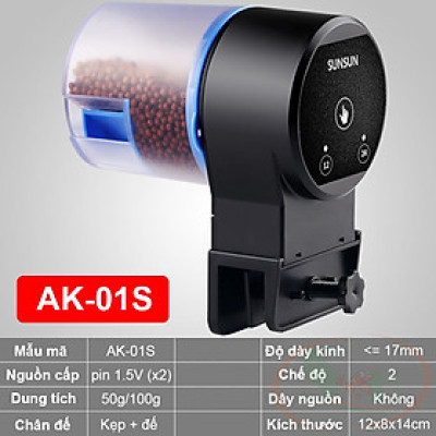 Máy cho ăn Sunsun Mini Smart Feed AK 01S / 02 / 32 hẹn giờ tự động cho cá tép ăn