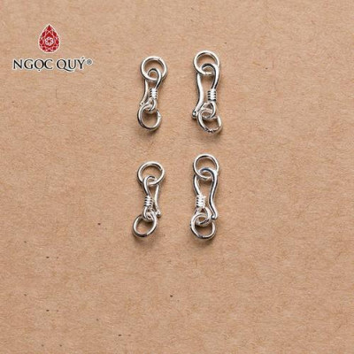 Charm bạc móc khóa kết vòng tay, dây chuỗi 13mm - Ngọc Quý Gemstones