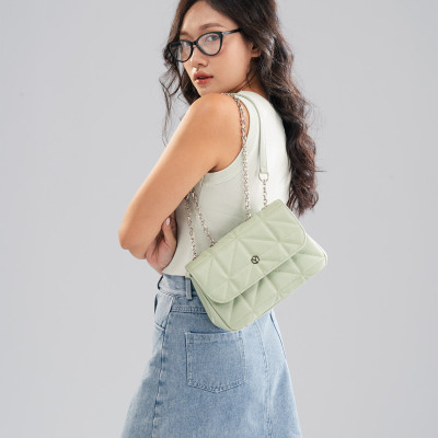 Túi Yuumy ( Thời trang nữ dây đeo phối xích cá tính size 23 - Túi đeo chéo da Seasand YN212 )