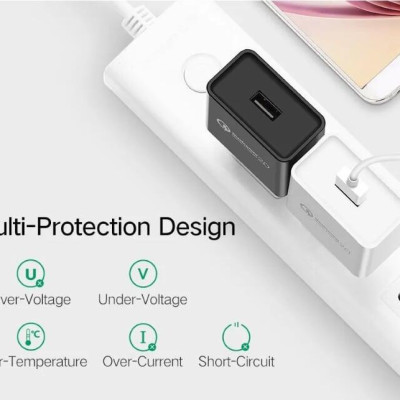 Ugreen UG40407CD122TK Màu Đen Củ sạc nhanh QC 3.0 tiêu chuẩn Fcp - HÀNG CHÍNH HÃNG