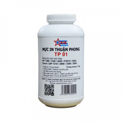 Bộ 5 chai Mực đổ Thuận Phong TP01 dùng cho máy in HP / Canon - Hàng Chính Hãng