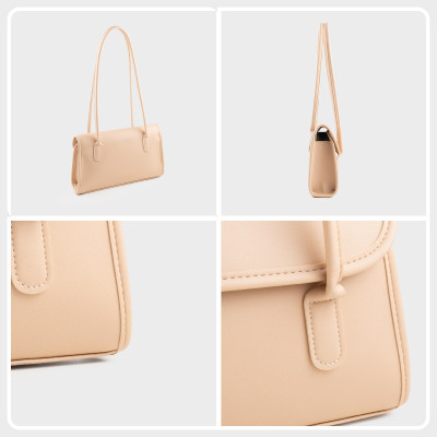 Túi Yuumy ( Thời trang nữ cỡ trung nắp gập nhấn viền - Túi đeo vai da Seasand YN272 )