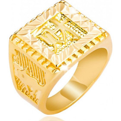 Nhẫn Nam Chữ Tài Mạ Vàng 18k - Tặng Kèm Hộp Trang Sức