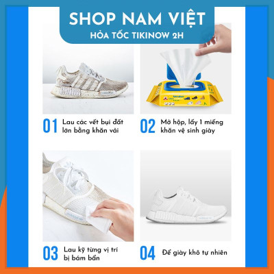 Gói Khăn Ướt Lau Giày, Khăn Vệ Sinh Giày Sneaker (30 Tờ/Gói)