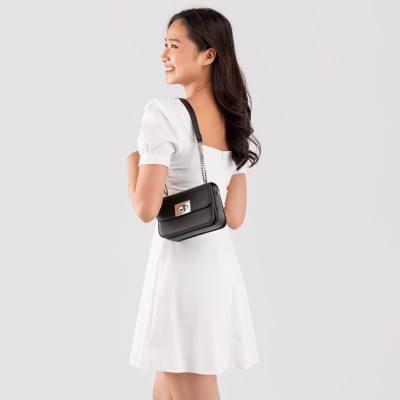 Túi Yuumy ( Thời trang nữ size 18 phối khóa xoay - Túi đeo chéo da Seasand YN142 )