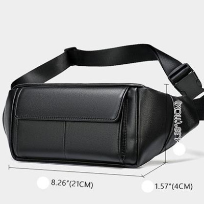 Túi bao tử nam MARRANT BHM7315 Da cừu thật 100%. Đeo bụng, đeo vai, đeo hông, đeo ngực...