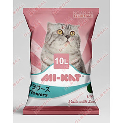 Cát Vệ Sinh Cho Mèo - CÁT NHẬT MIKAT (tên cũ cát MIN)  Khử Mùi, Vón Cục 8L