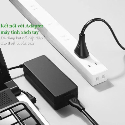 Ugreen UG40312CD159TK 1m dây nguồn số 8 dùng cho adapter sạc laptop - HÀNG CHÍNH HÃNG