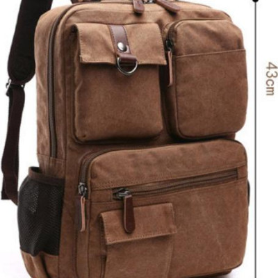 Balo nam thời trang vải canvas  phong cách mới- đi làm, đi học,đi chơi,đựng laptop (15,6")